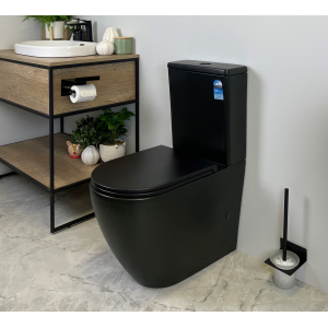 Hani Matte Black Rimless Toilet Suite